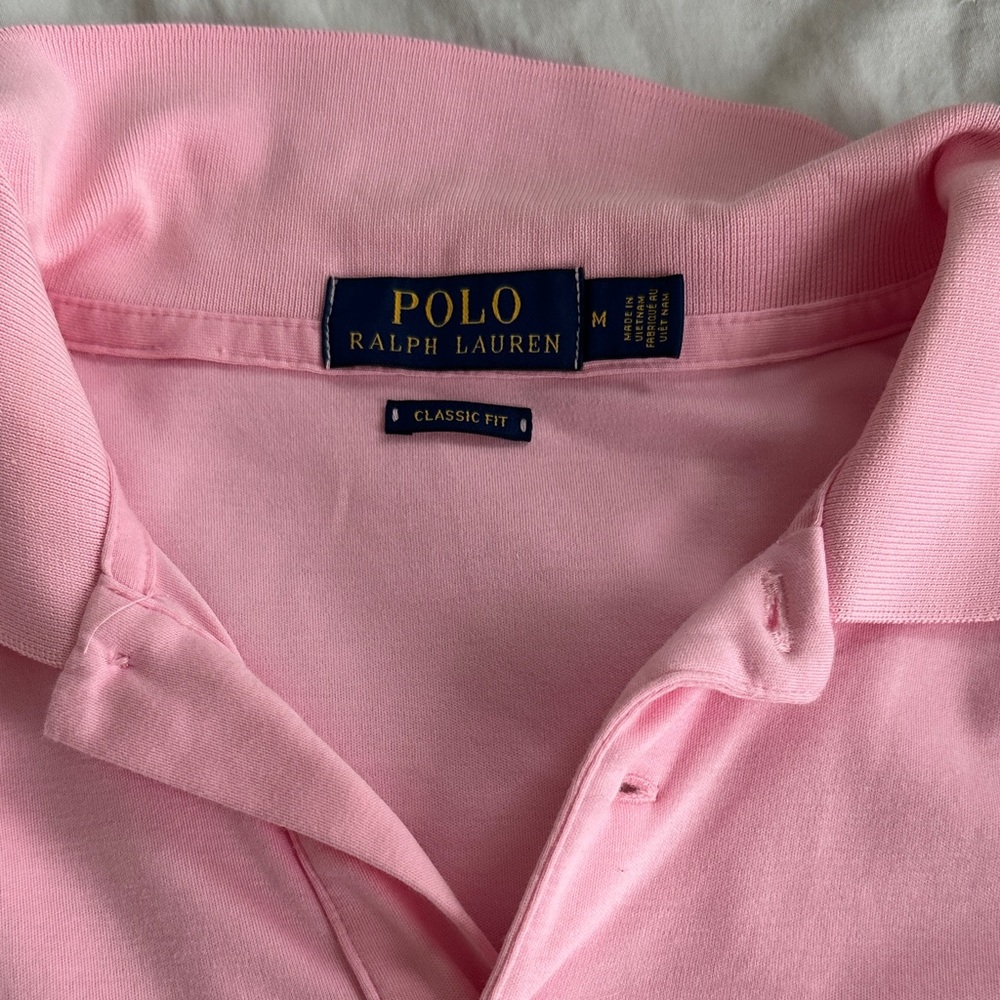 Polo Ralph Lauren Light Pink 100% Cotton Short Sleeve Polo With Embroidered Pony - Picture 5 of 8